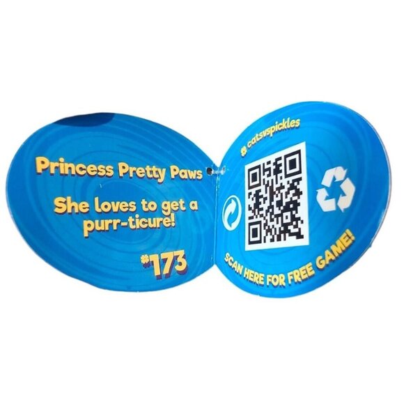 Cats Vs Pickles Princess Pretty Paws #173 Purple Series 2 HAS TAGS Bean Bag Toy - Picture 7 of 9